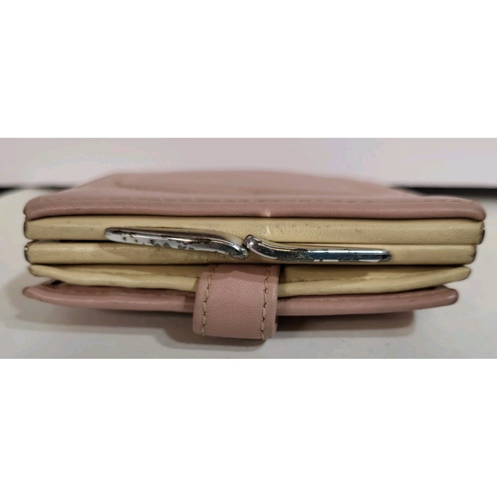 Vintage Brighton Pink Soft Leather Wallet BillFold Organizer Heart Change Pouch - Picture 13 of 15